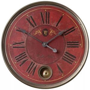 Uttermost Regency Villa Tesio 23" Red Wall Clock